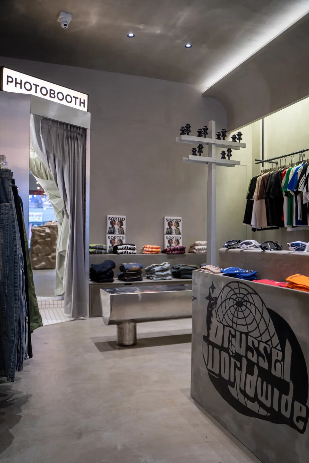 SORT Tonk Road photobooth and apparel floor